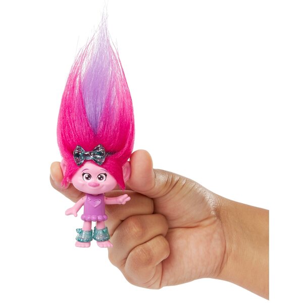 Trolls Hair Pops Poppy - малка кукла със свалящи се аксесоари и дрехи