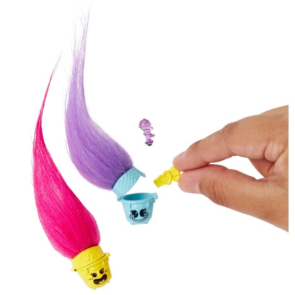Trolls Hair Pops Poppy - малка кукла със свалящи се аксесоари и дрехи