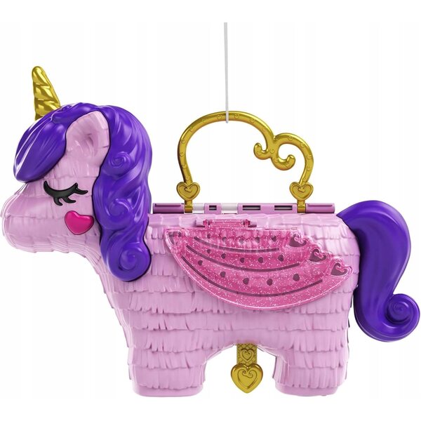 Polly Pocket Unicorn Surprise Set avec 25 surprises et accessoires - Jeu pour enfants à partir de 4 ans