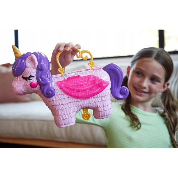 Polly Pocket Unicorn Surprise Set avec 25 surprises et accessoires - Jeu pour enfants à partir de 4 ans