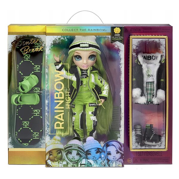 Кукла Rainbow High Jade Hunter Winter Break със зимни модни аксесоари