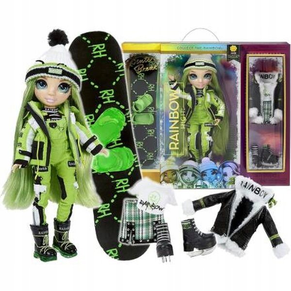 Rainbow High Jade Hunter-pop Wintervakantie met wintermode-accessoires