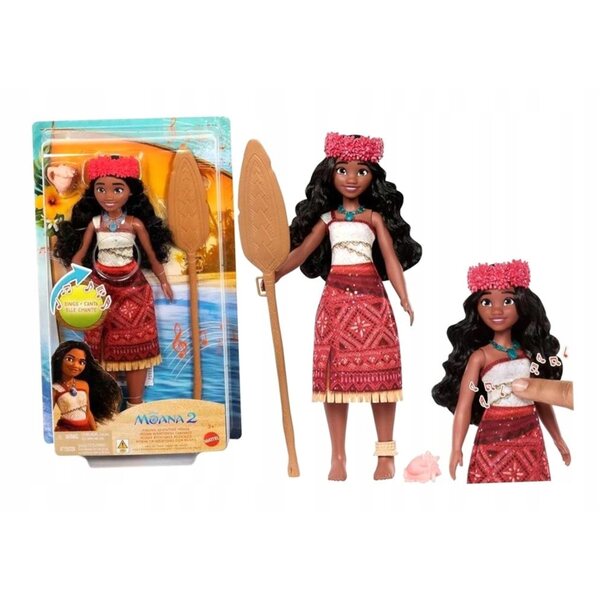 Bambola Interattiva Vaiana Mattel Disney 30 cm con Funzione Canto e Accessori