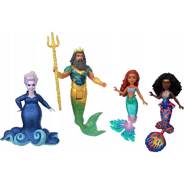 Set 7 Lotti Disney Principesse La Sirenetta Ariel con Accessori e Figure Mattel