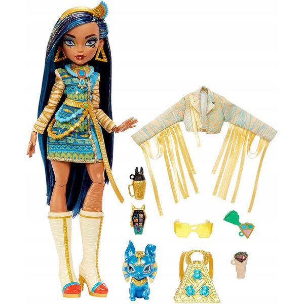 Bambola Cleo De Nile Monster High 29 cm con Accessori Originali Mattel