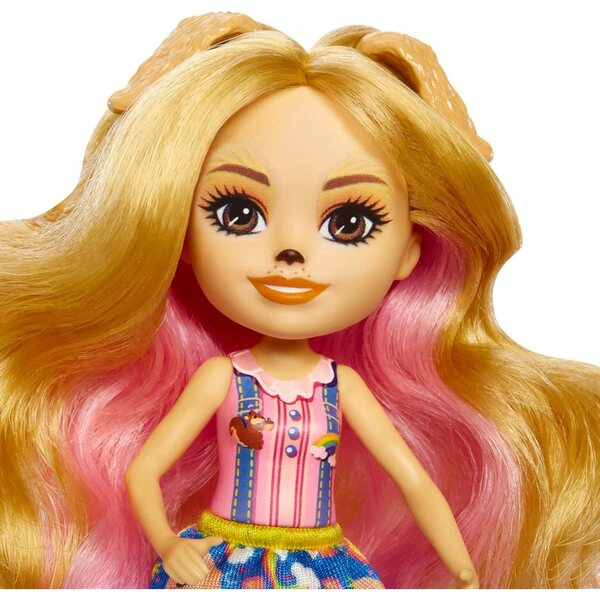 Enchantimals City Tails Gerika Golden Retriever mit 2 Welpen und Eichhörnchen