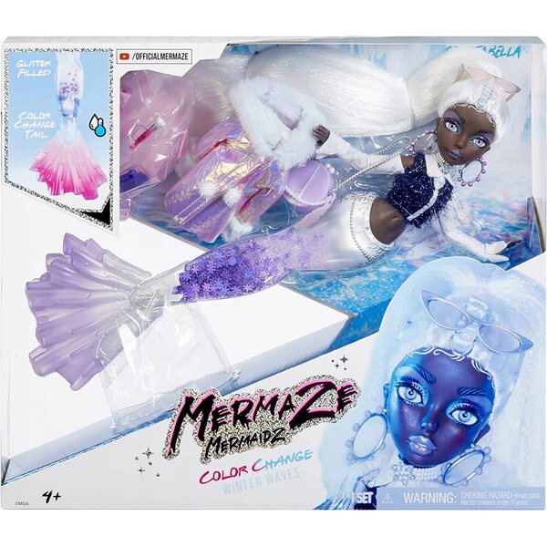Lalca Sirena Mermaze Winter Crystabella con Coda Cambia Colore 30 cm