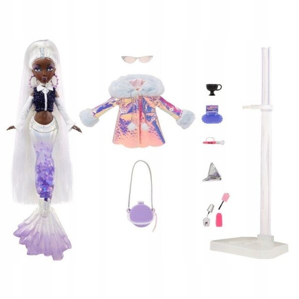 Lalca Sirena Mermaze Winter Crystabella con Coda Cambia Colore 30 cm