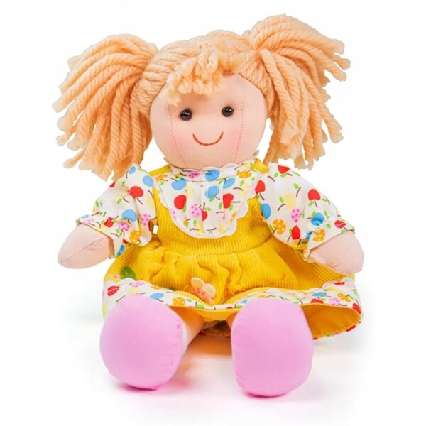 Bambola di pezza Dominika Bigjigs Toys 28 cm per bambini 12 mesi+