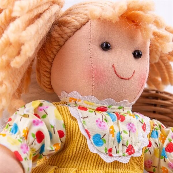 Bambola di pezza Dominika Bigjigs Toys 28 cm per bambini 12 mesi+