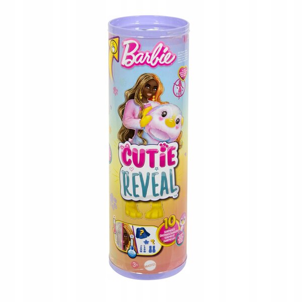 Barbie Cutie Reveal – Pinguin-Puppe aus der Colourful Dreams-Serie, 10 Überraschungen