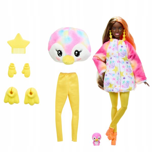 Barbie Cutie Reveal – Pinguin-Puppe aus der Colourful Dreams-Serie, 10 Überraschungen