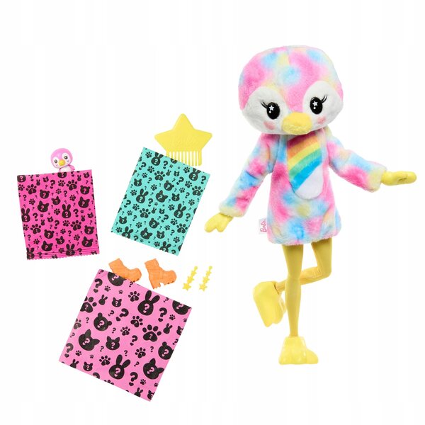 Barbie Cutie Reveal – Pinguin-Puppe aus der Colourful Dreams-Serie, 10 Überraschungen