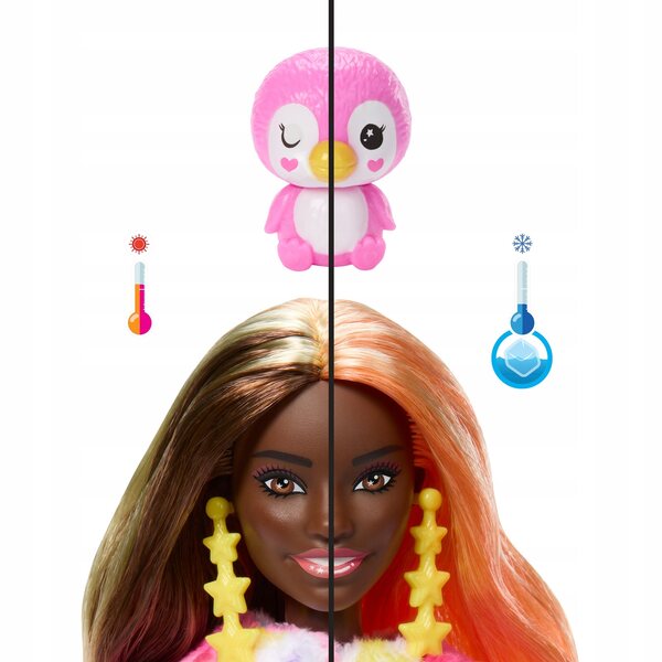 Barbie Cutie Reveal – Pinguin-Puppe aus der Colourful Dreams-Serie, 10 Überraschungen