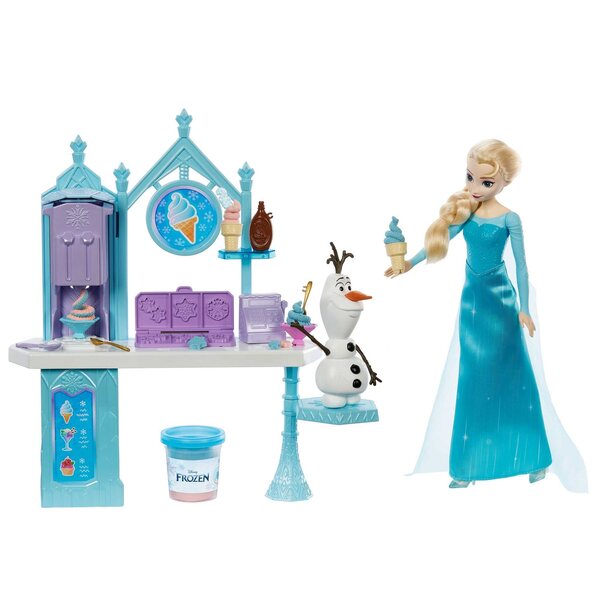 Mattel Disney Frozen Elsa und Olaf Set – gefrorene Eiscreme und Süßigkeiten, kreative Spiele