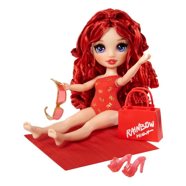Rainbow High Bambola Ruby Anderson con Costume da Bagno e Accessori Estivi