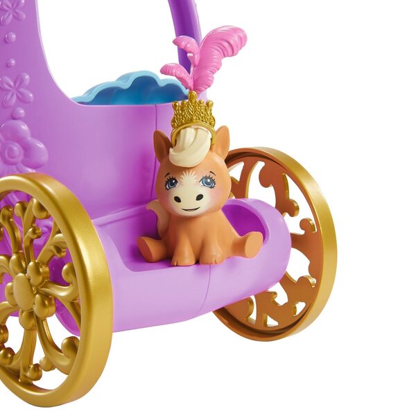 Enchantimals Peola Pony-Puppe mit königlicher Kutsche für Kinder ab 4 Jahren