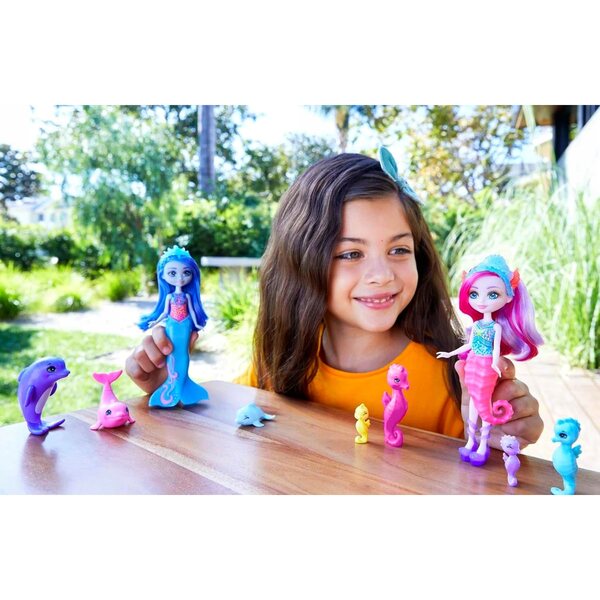 Enchantimals Sea Bunnies Family mit Sedda Seepferdchen Puppe Mattel