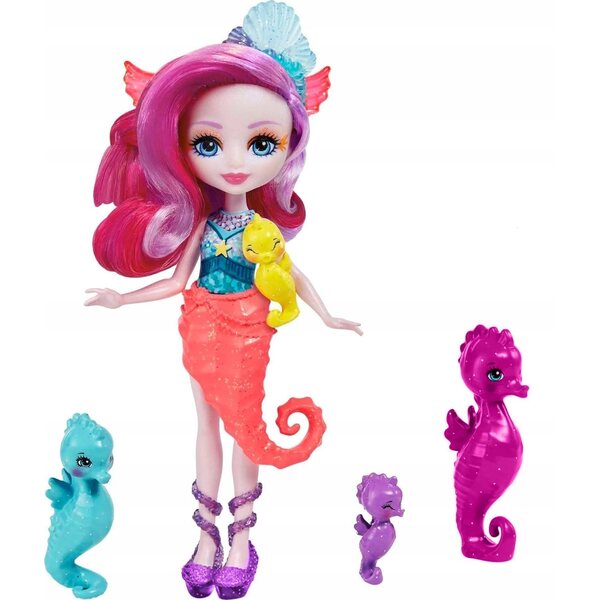 Enchantimals Sea Bunnies Family mit Sedda Seepferdchen Puppe Mattel