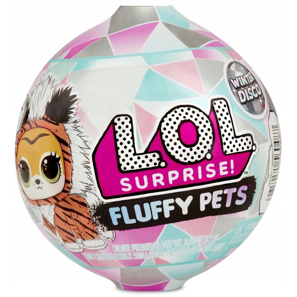 LOL Fluffy Pets Winter Disco: Tier mit Fell, Ball mit Glitzerschnee