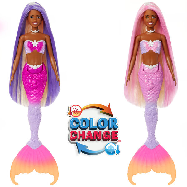 Barbie Brooklyn Sirena Cambio Colore con Accessori Mattel per Bambini 3+