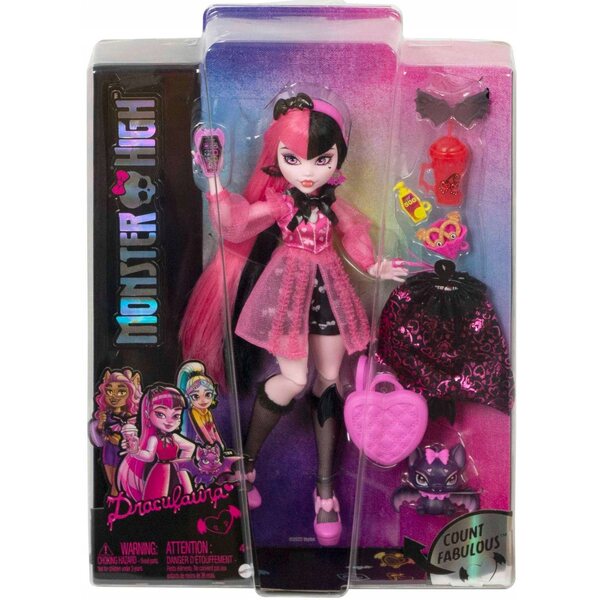Lalcka Monster High Draculaura 25,5 cm mit modischer Kleidung und Accessoires