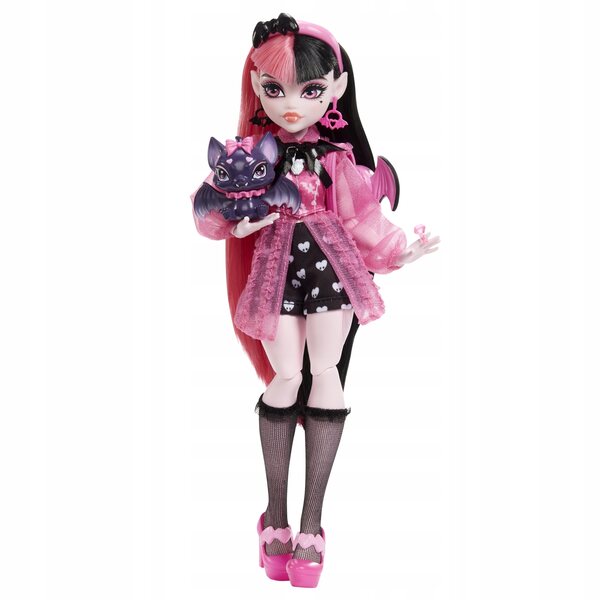Lalcka Monster High Draculaura 25,5 cm mit modischer Kleidung und Accessoires