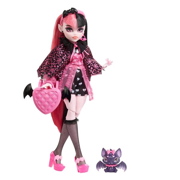 Lalcka Monster High Draculaura 25,5 cm mit modischer Kleidung und Accessoires
