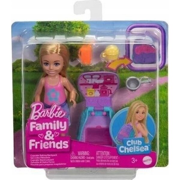 Barbie Chelsea Family&Friends mit Rucksack und Cupcakes, Kreativspiel