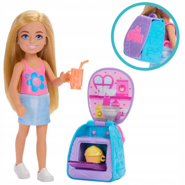 Barbie Chelsea Family&Friends mit Rucksack und Cupcakes, Kreativspiel