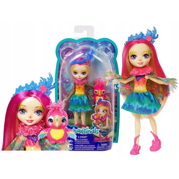 Enchantimals Peeki Parrot: 15 cm große Papageienpuppe für Kinder ab 4 Jahren