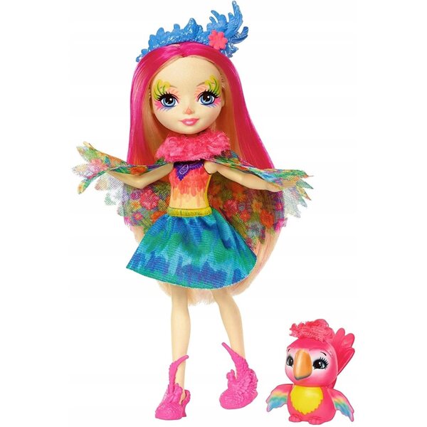 Enchantimals Peeki Parrot: 15 cm große Papageienpuppe für Kinder ab 4 Jahren