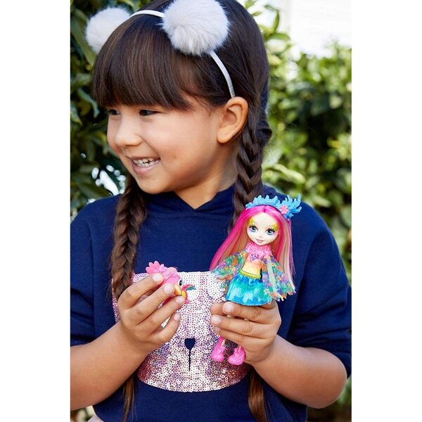 Enchantimals Peeki Parrot: 15 cm große Papageienpuppe für Kinder ab 4 Jahren