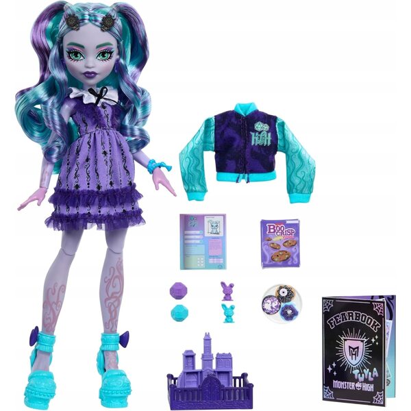 Bambola Mattel Monster High Twyla 29 cm - Collezione Fearbook per bambini 4+
