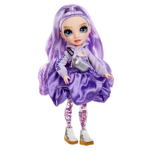 Bambola Rainbow High Viola Sparkle 30,5 cm con accessori per bambini 4+