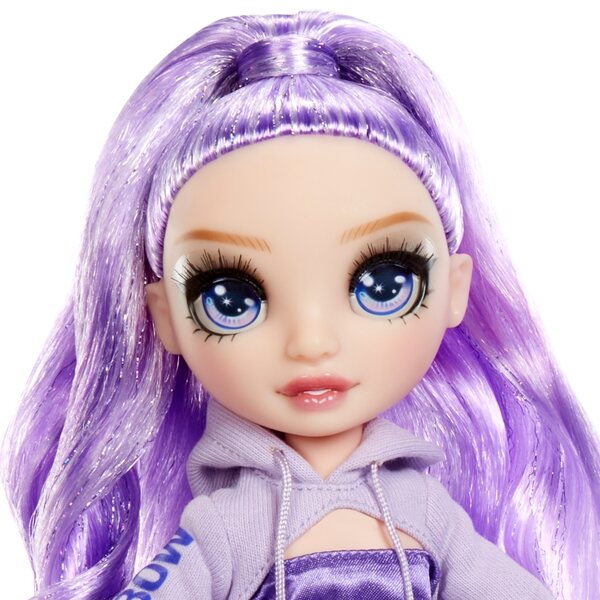 Bambola Rainbow High Viola Sparkle 30,5 cm con accessori per bambini 4+