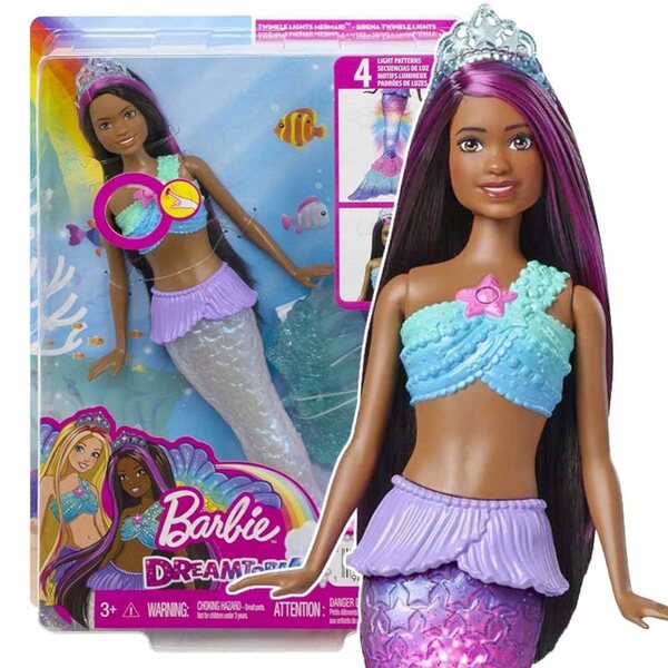 BARBIE Dreamtopia Syrenka mit magischen Lichtern und leuchtendem Schwanz für Kinder