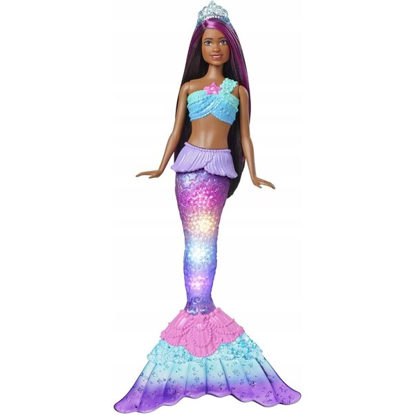 BARBIE Dreamtopia Syrenka mit magischen Lichtern und leuchtendem Schwanz für Kinder
