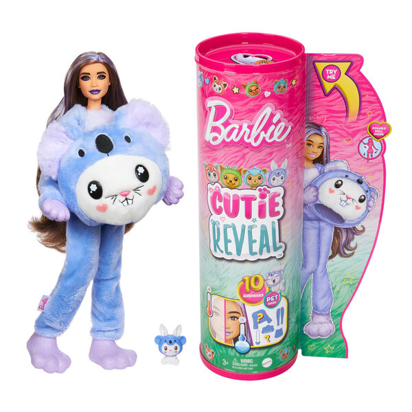 Barbie Cutie Reveal Puppe mit Häschenkostüm und Accessoires, lila