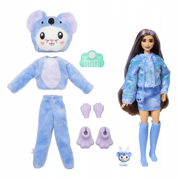 Bambola Barbie Cutie Reveal con costume da coniglietta e accessori, viola