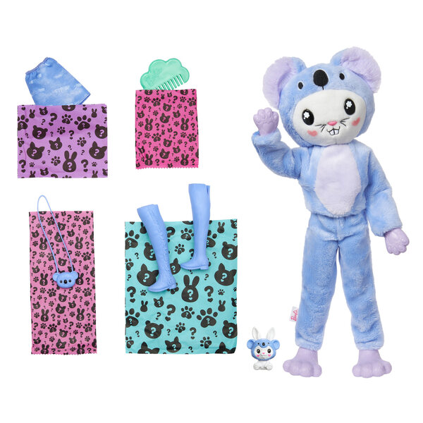 Bambola Barbie Cutie Reveal con costume da coniglietta e accessori, viola