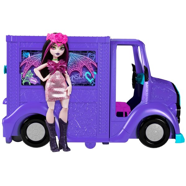 Monster High Koncertowy Food Truck Lalka Zestaw z rozkładaną sceną HXH83