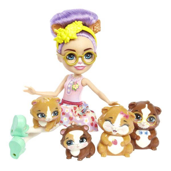 Enchantimals Glee Meerschweinchen mit 4 Meerschweinchenfiguren 15 cm