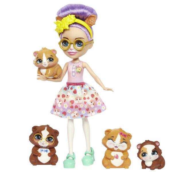 Enchantimals Glee Meerschweinchen mit 4 Meerschweinchenfiguren 15 cm