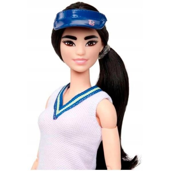 Barbie Karriere-Tennisspieler-Puppe mit 22 Bewegungspunkten und Sportzubehör