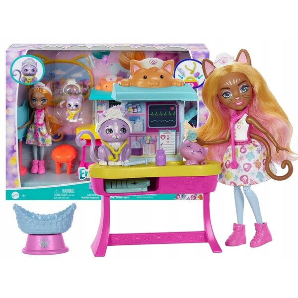 ENCHANTIMALS LALKA DR CARLIN CAT gabinet lekarski