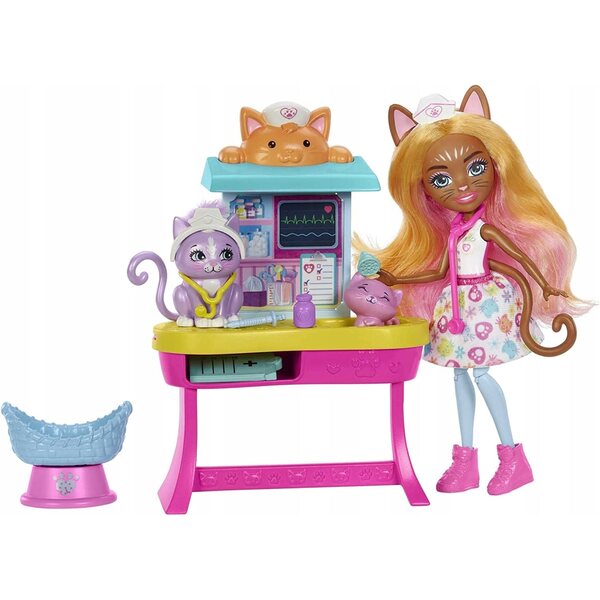 ENCHANTIMALS LALKA DR CARLIN CAT gabinet lekarski