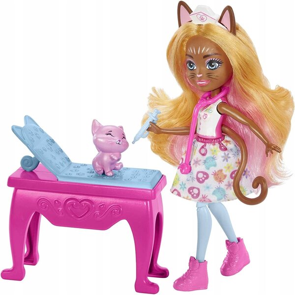 ENCHANTIMALS LALKA DR CARLIN CAT gabinet lekarski