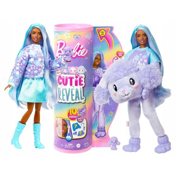 Barbie Cutie Reveal Pudelpuppe mit 10 Überraschungen und Verwandlungen