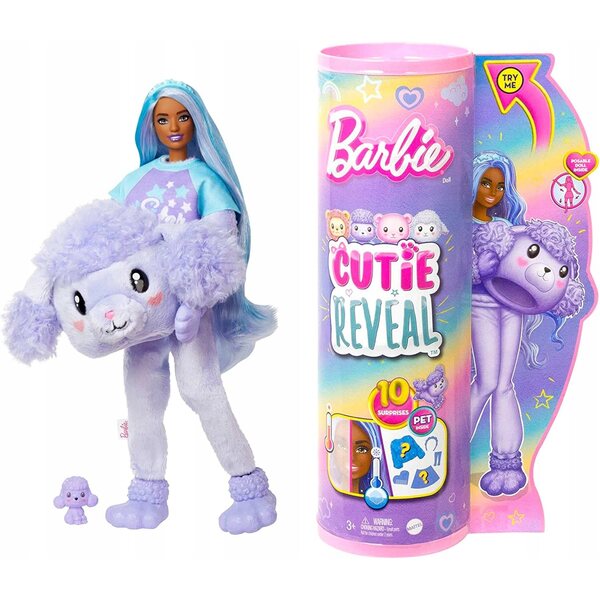 Barbie Cutie Reveal Pudelpuppe mit 10 Überraschungen und Verwandlungen